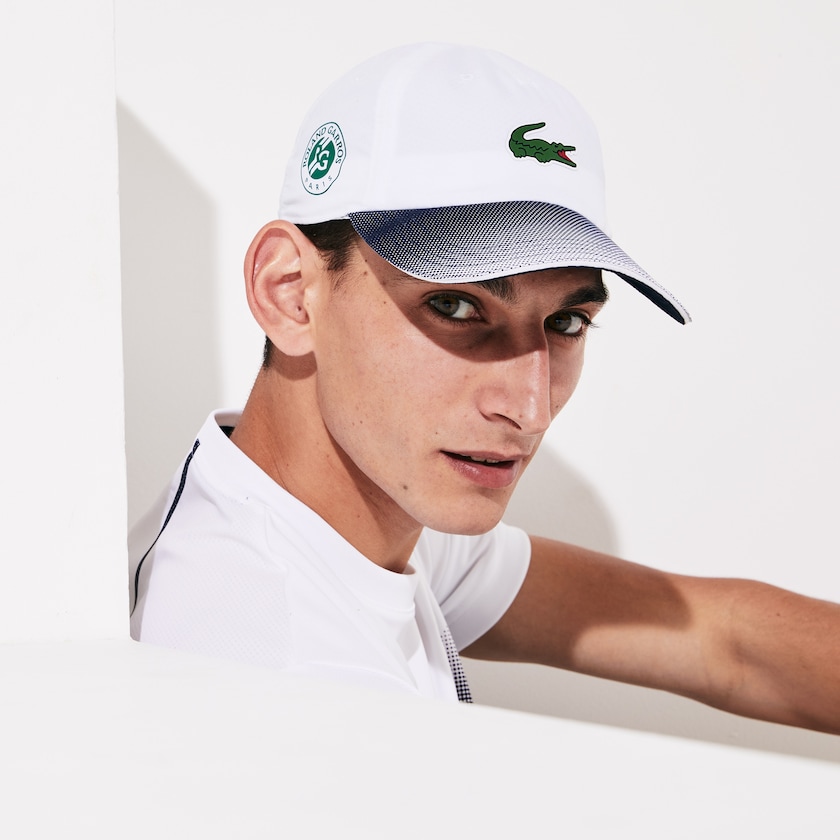 Boné Lacoste Masculino Branco Azul Marinho Azuis SPORT Roland Garros Ombré TD1-38603R0