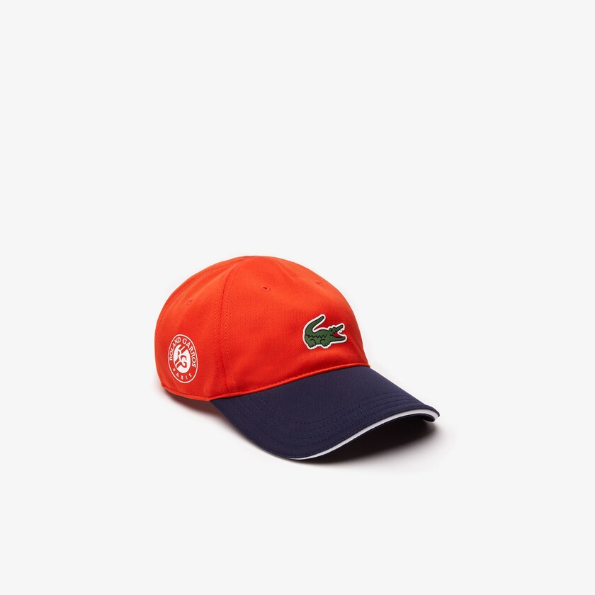Boné Lacoste Masculino Vermelhas Azul Marinho Azuis Branco SPORT Roland Garros Two-Tone Piqué GA0-14051C2