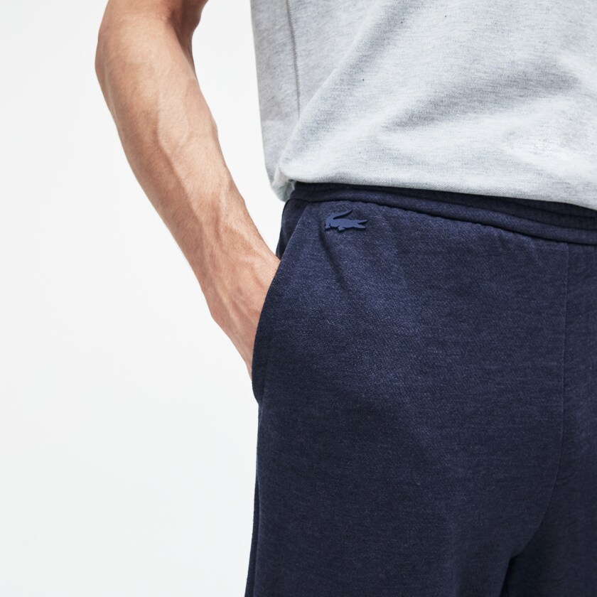 Calça Moletom Lacoste Masculino Azuis Motion Cotton And Wool Fleece HJ1-43814X8