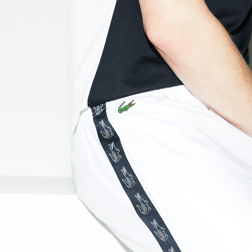 Calça Moletom Lacoste Masculino Branco Azul Marinho Azuis SPORT Band Tennis IE1-68146I6