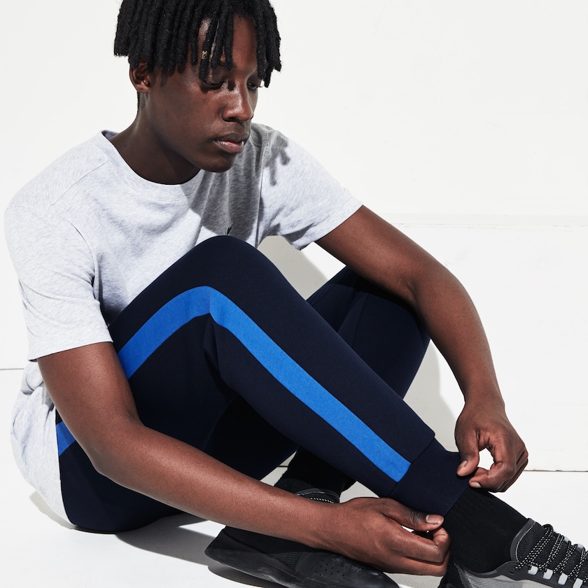Calça Moletom Lacoste Masculino Azul Marinho Azuis Azuis Azul Marinho Azuis SPORT Colorblock Fleece KA7-87578Y0
