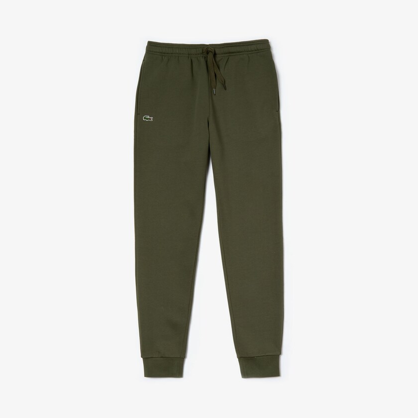 Calça Moletom Lacoste Masculino Caqui Verdes SPORT Fleece Tennis JB4-91549U8