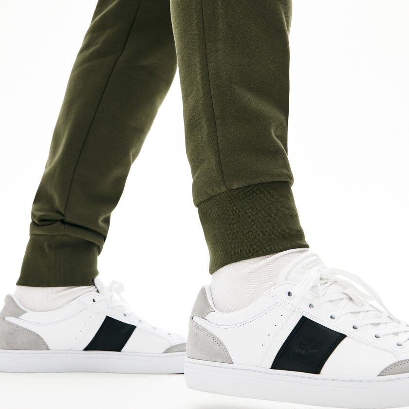 Calça Moletom Lacoste Masculino Caqui Verdes SPORT Fleece Tennis JB4-91549U8