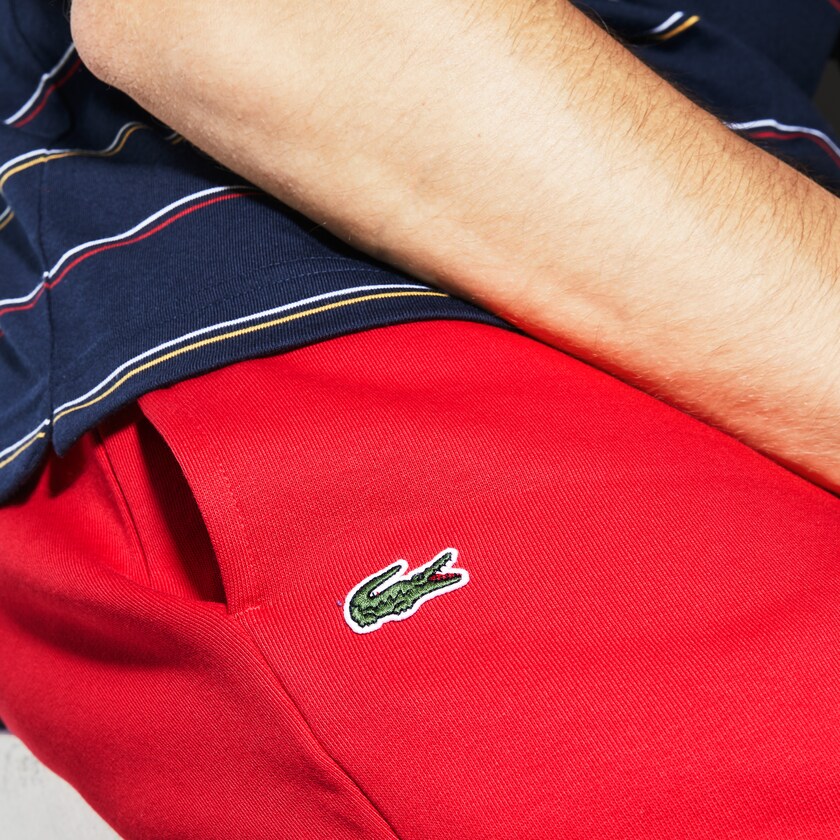 Calça Moletom Lacoste Masculino Vermelhas SPORT Fleece Tennis GW2-47164R5