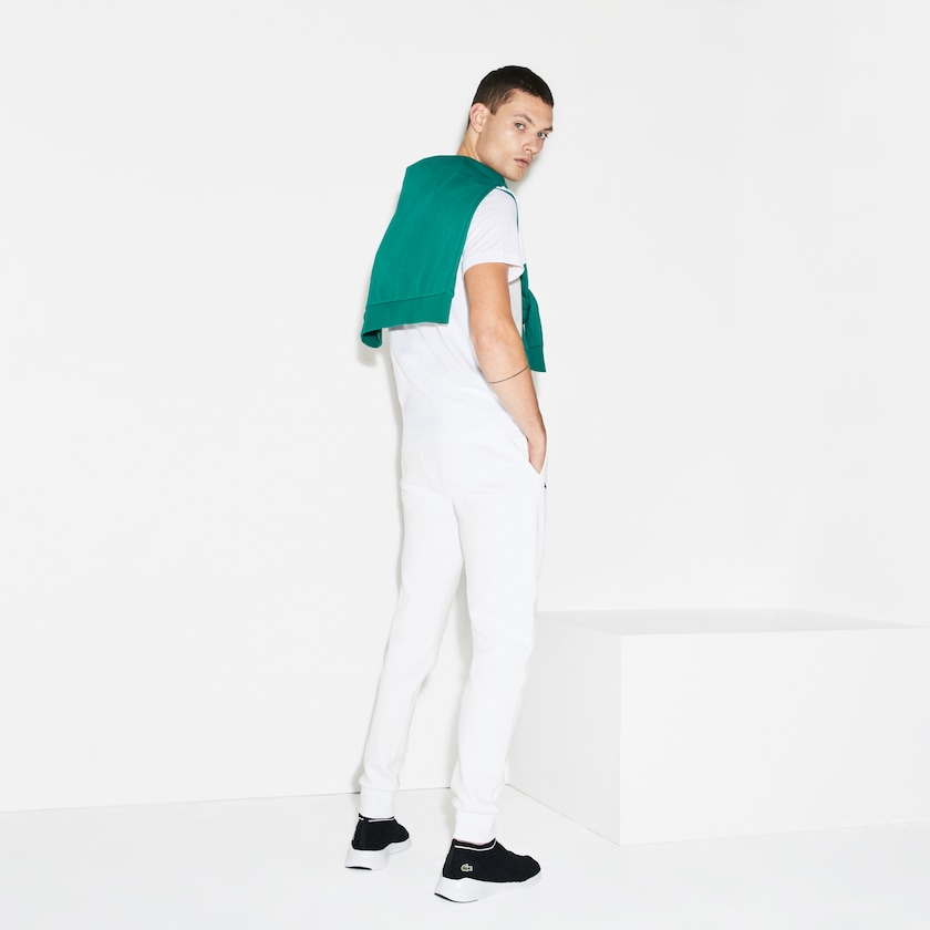 Calça Moletom Lacoste Masculino Branco SPORT Fleece Tennis ZY9-56825C6
