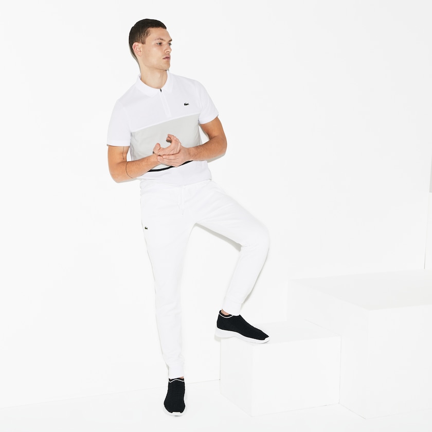 Calça Moletom Lacoste Masculino Branco SPORT Fleece Tennis ZY9-56825C6