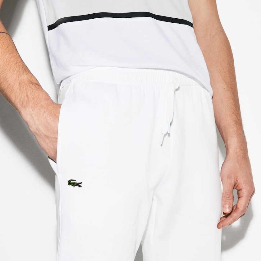 Calça Moletom Lacoste Masculino Branco SPORT Fleece Tennis ZY9-56825C6