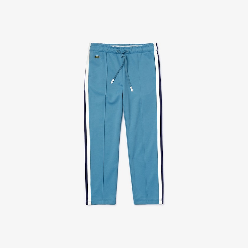 Calças Lacoste Criança Azuis Azul Marinho Azuis Branco Contrast Bands Lightweight Jogging ES9-92079Q1