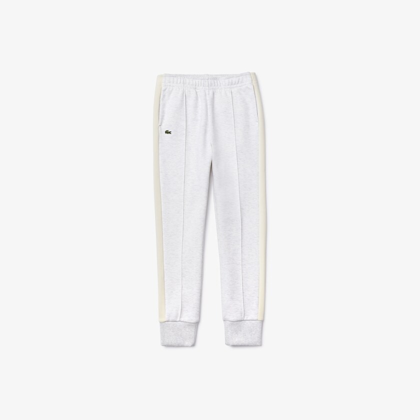 Calças Lacoste Criança Cinzentas Branco Azul Marinho Azuis Full-Zip Contrast Side Panels Fleece KI8-92199W0