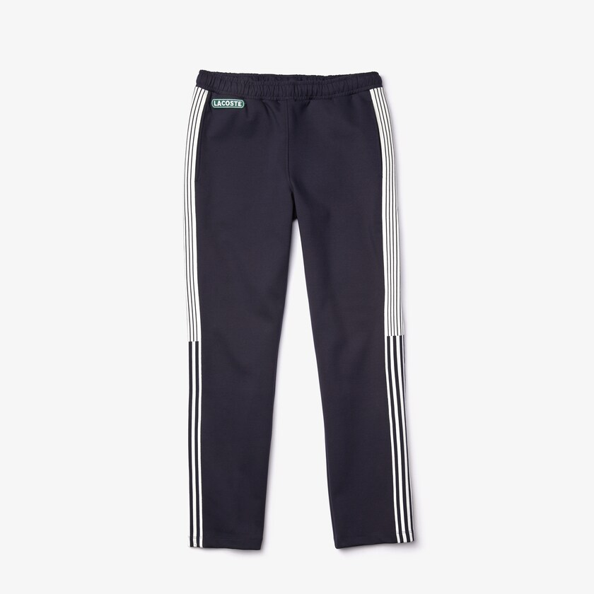 Calças Lacoste Masculino Azul Marinho Azuis Heritage Contrast Striped Jogging YP7-41294I5