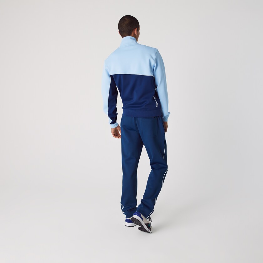 Calças Lacoste Masculino Azuis LIVE Colorblock Light Neoprene Tracksuit GQ0-23302X2