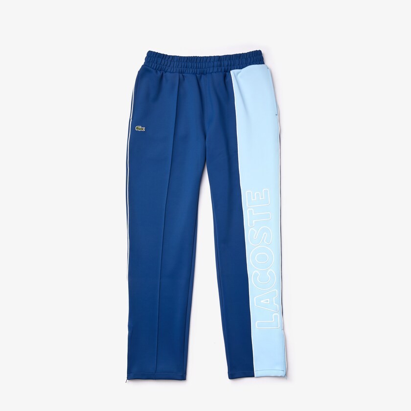 Calças Lacoste Masculino Azuis LIVE Colorblock Light Neoprene Tracksuit GQ0-23302X2