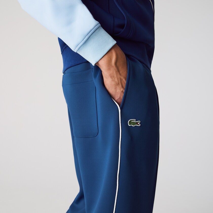 Calças Lacoste Masculino Azuis LIVE Colorblock Light Neoprene Tracksuit GQ0-23302X2