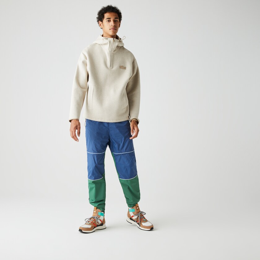 Calças Lacoste Masculino Verdes Azuis LIVE Colorblock Tracksuit KJ3-36773G3