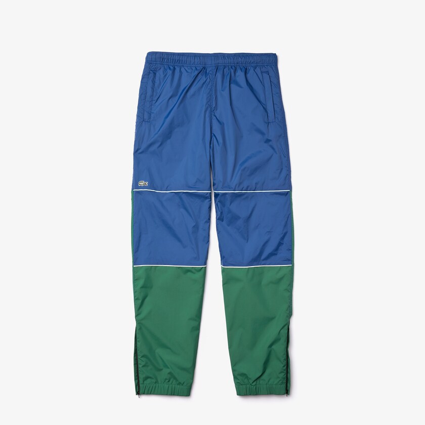 Calças Lacoste Masculino Verdes Azuis LIVE Colorblock Tracksuit KJ3-36773G3