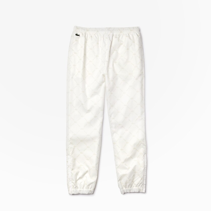 Calças Lacoste Masculino Branco Bege LIVE Print Tracksuit GC9-88528A7