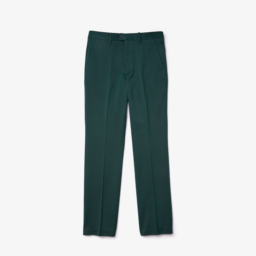 Calças Lacoste Masculino Verdes LIVE Standard Fit Cotton Canvas Suit US1-37723Y1