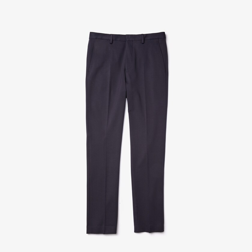 Calças Lacoste Masculino Azul Marinho Azuis Pleated Stretch Chino QB3-38413N1
