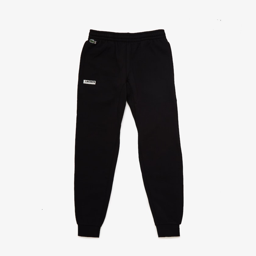 Calças Lacoste Masculino Pretas Cinzentas SPORT Badge Fleece Jogging YP4-00660K4