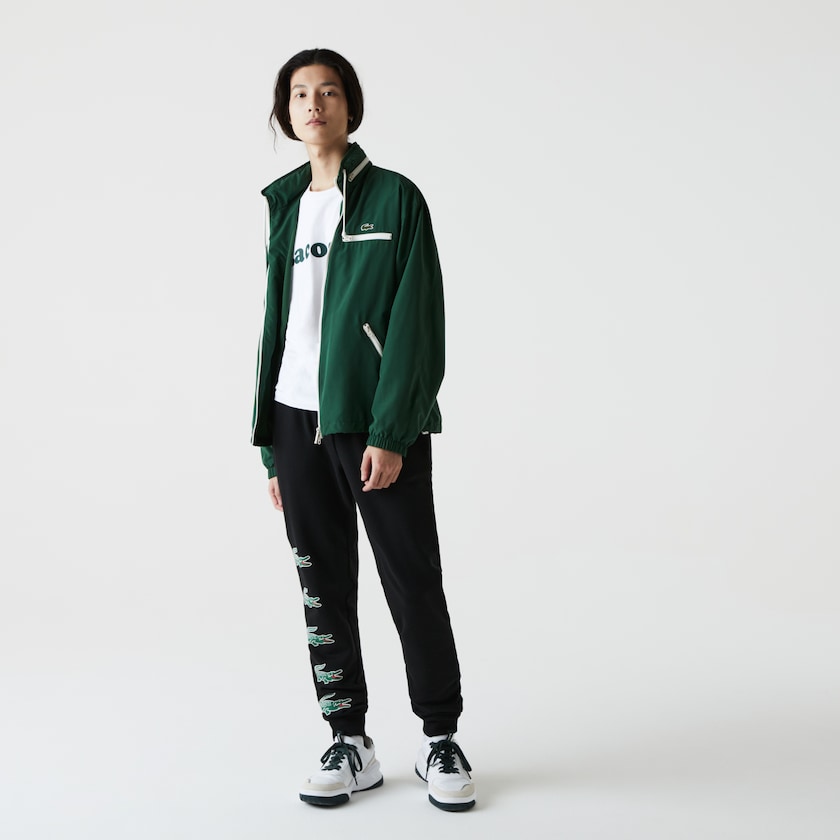 Calças Lacoste Masculino Pretas SPORT Crocodile Print Fleece Jogging BH9-99449O2