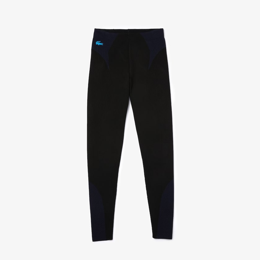 Calças Lacoste Feminino Pretas Azul Marinho Azuis SPORT Ergonomic Knit Leggings SW5-14211J3