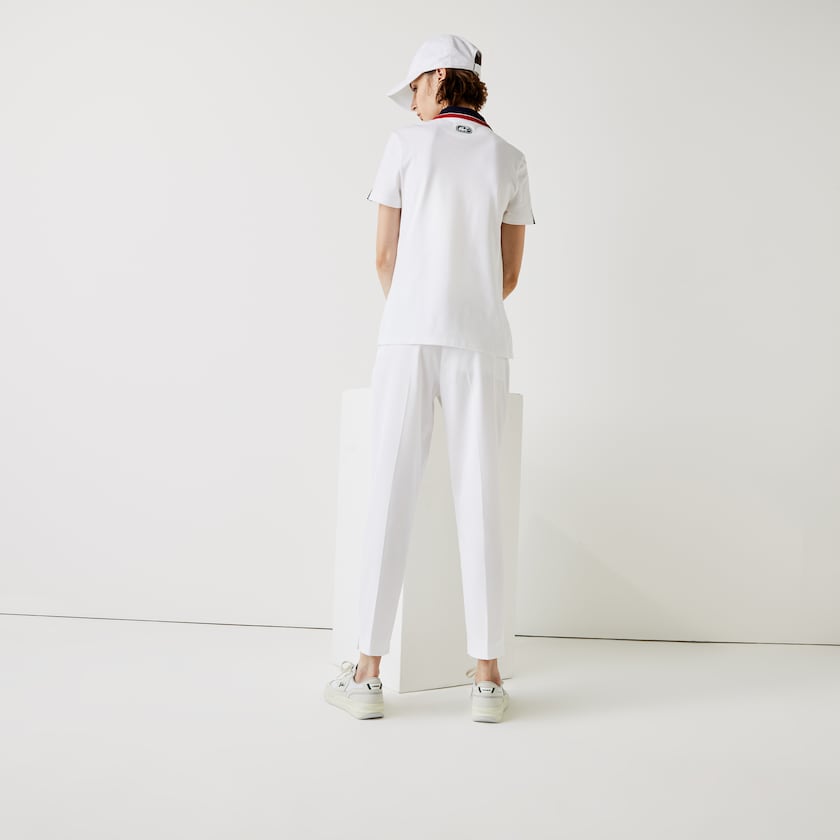Calças Lacoste Feminino Branco SPORT Golf Pleated Tech Gabardine XA4-63146F0