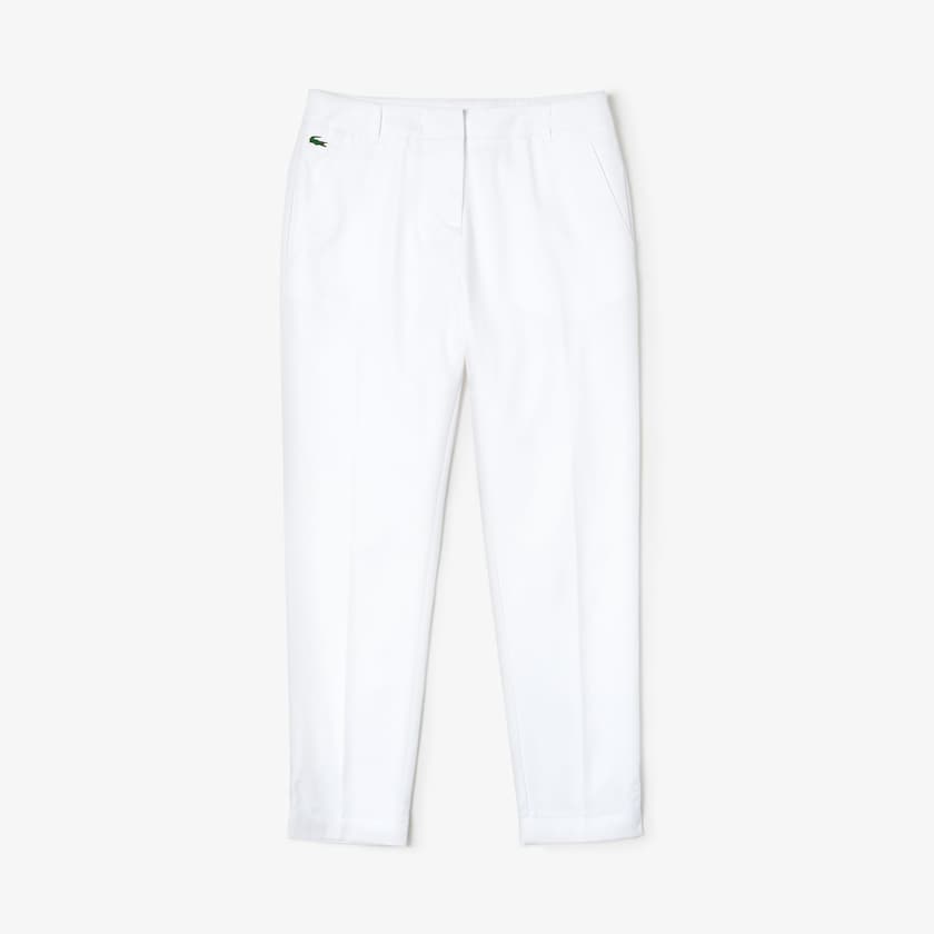 Calças Lacoste Feminino Branco SPORT Golf Pleated Tech Gabardine XA4-63146F0