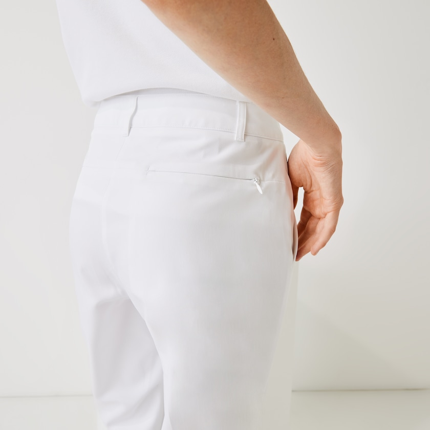 Calças Lacoste Feminino Branco SPORT Golf Pleated Tech Gabardine XA4-63146F0