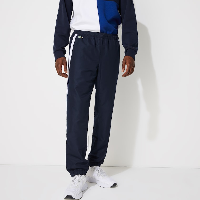 Calças Lacoste Masculino Azul Marinho Azuis Branco Turquesa Azul Marinho Azuis SPORT Lightweight Color-Block Track UW7-61206W6