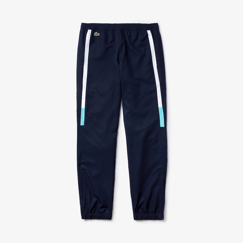 Calças Lacoste Masculino Azul Marinho Azuis Branco Turquesa Azul Marinho Azuis SPORT Lightweight Color-Block Track UW7-61206W6