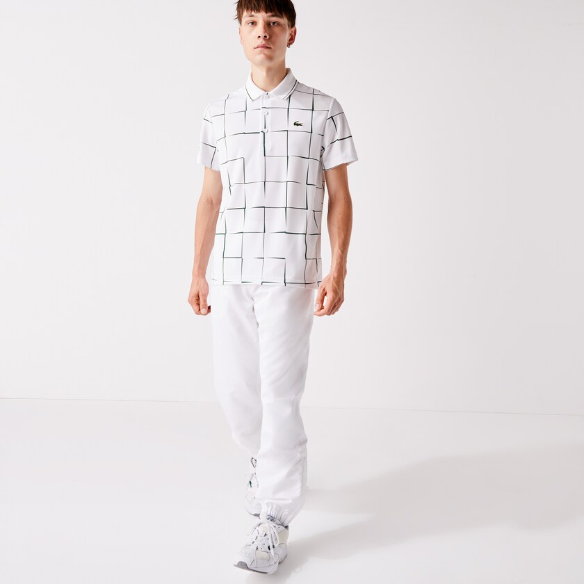 Calças Lacoste Masculino Branco SPORT Performance Side Zip Track ER1-45884Q7