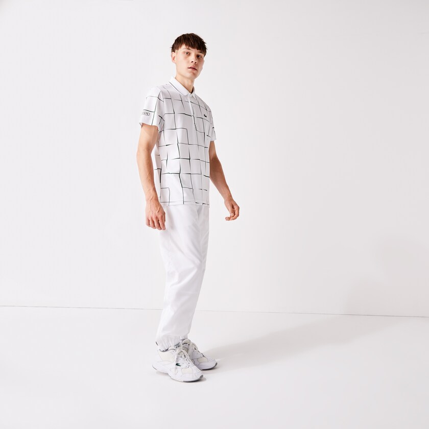 Calças Lacoste Masculino Branco SPORT Performance Side Zip Track ER1-45884Q7