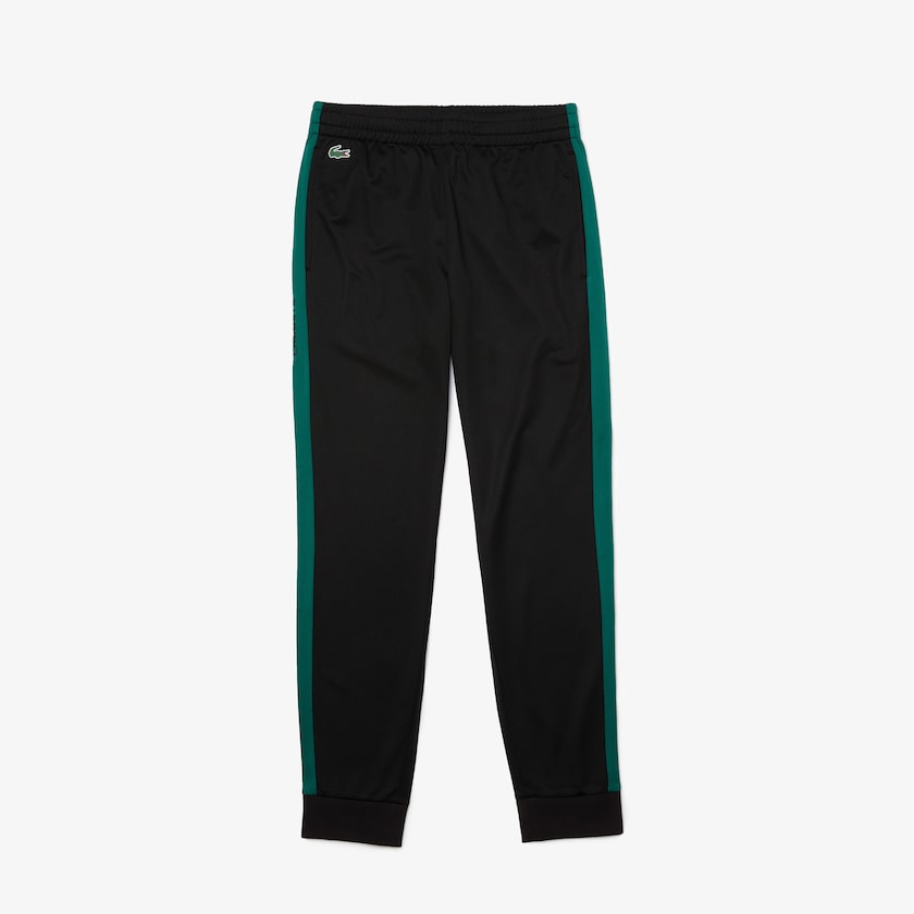 Calças Lacoste Masculino Pretas Verdes Pretas SPORT Piqué Track MF1-26492M2