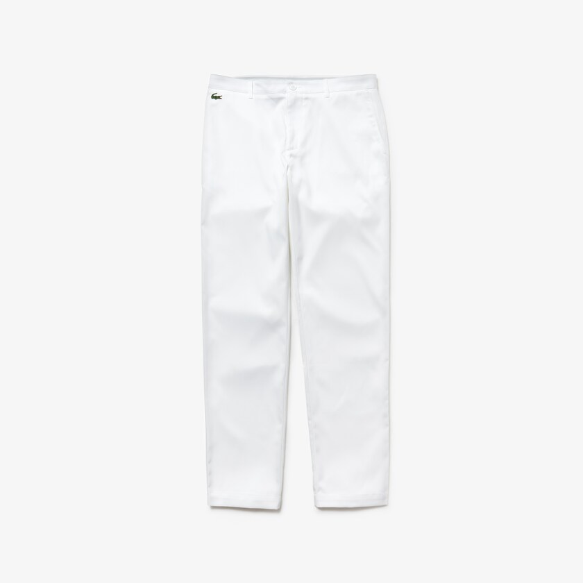 Calças Lacoste Masculino Branco SPORT Technical Gabardine Golf Chino LB8-07610J7