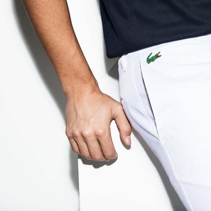 Calças Lacoste Masculino Branco SPORT Technical Gabardine Golf Chino LB8-07610J7