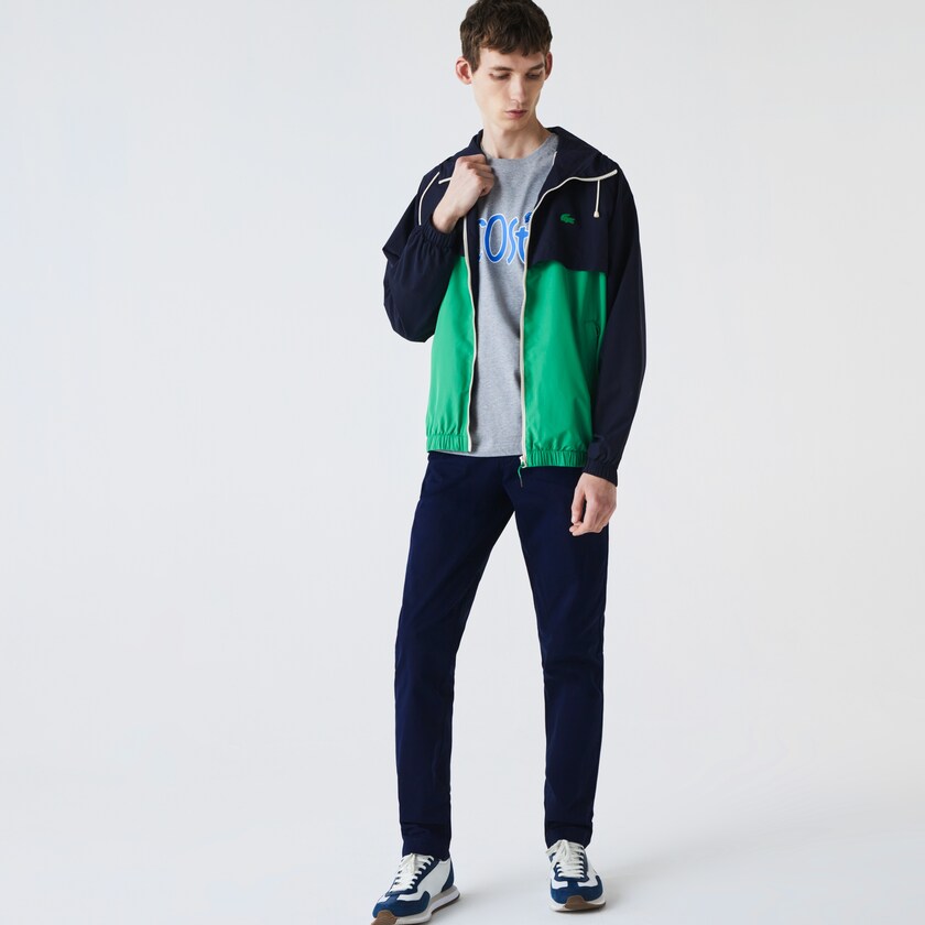 Calças Lacoste Masculino Azul Marinho Azuis Slim Fit Stretch Gabardine Chino XX3-87678V6