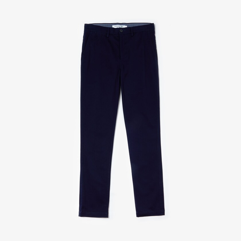 Calças Lacoste Masculino Azul Marinho Azuis Slim Fit Stretch Gabardine Chino XX3-87678V6