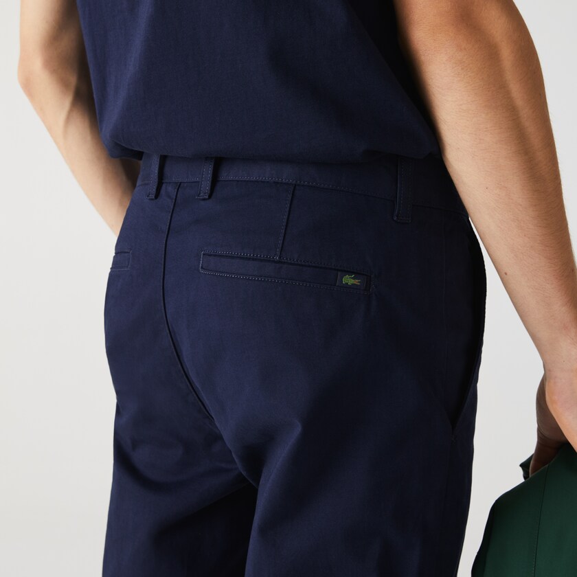 Calças Lacoste Masculino Azul Marinho Azuis Slim Fit Stretch Gabardine Chino XX3-87678V6