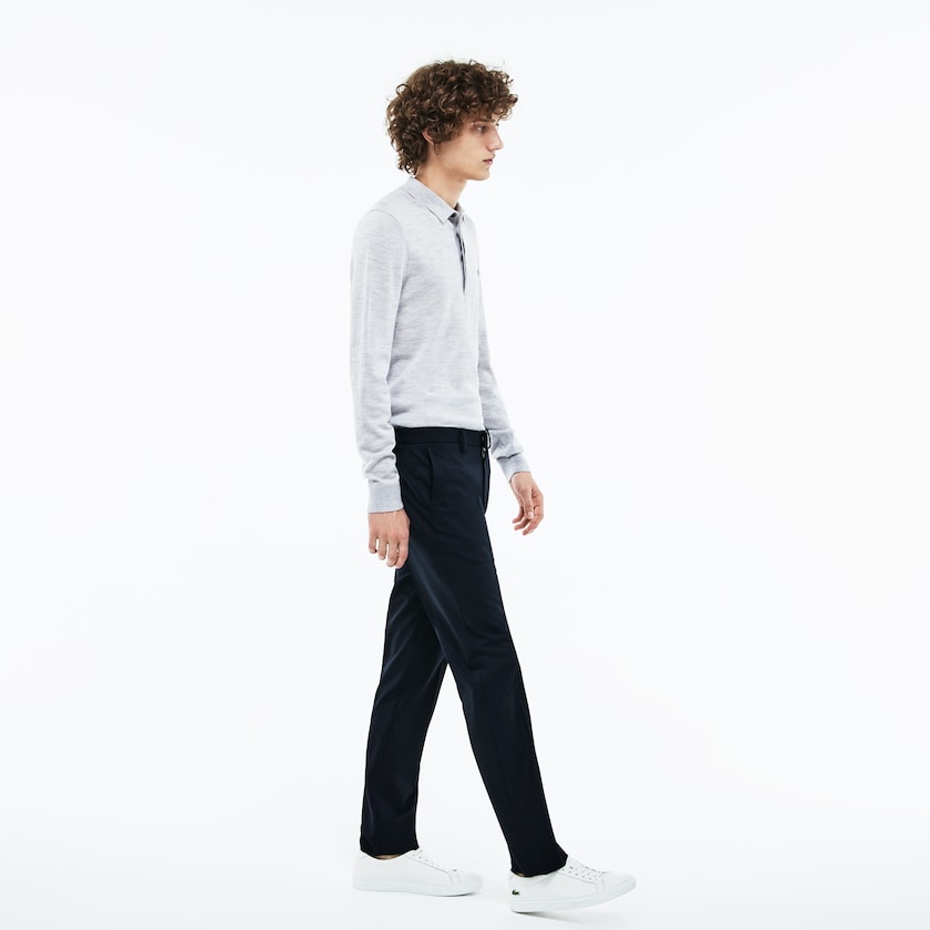 Calças Lacoste Masculino Azul Marinho Azuis Slim Fit Stretch Twill Chino TJ5-23932X2