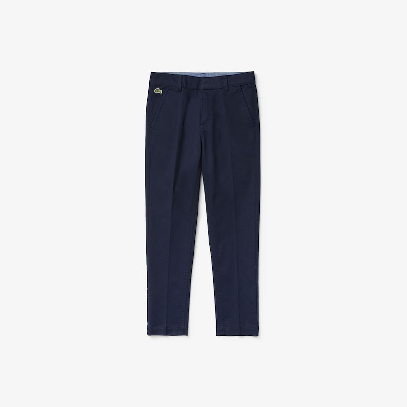 Calças Lacoste Criança Azul Marinho Azuis Stretch Calças Chino HL8-97609Q8
