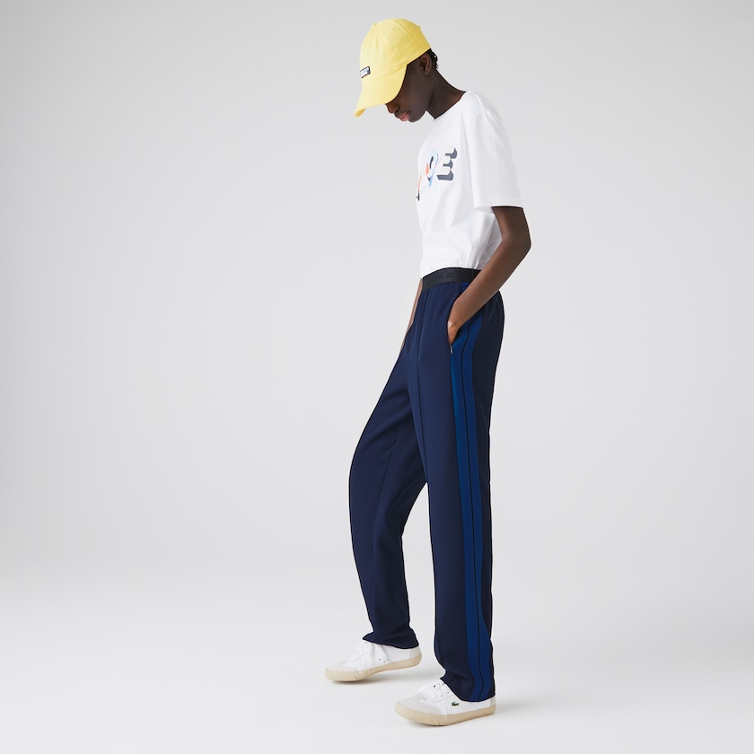 Calças Lacoste Feminino Azul Marinho Azuis Azuis Twill Flared MS3-32873Y9
