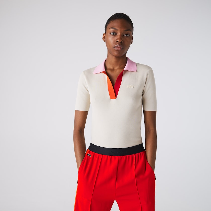 Calças Lacoste Feminino Vermelhas Twill Flared MP9-10511T3