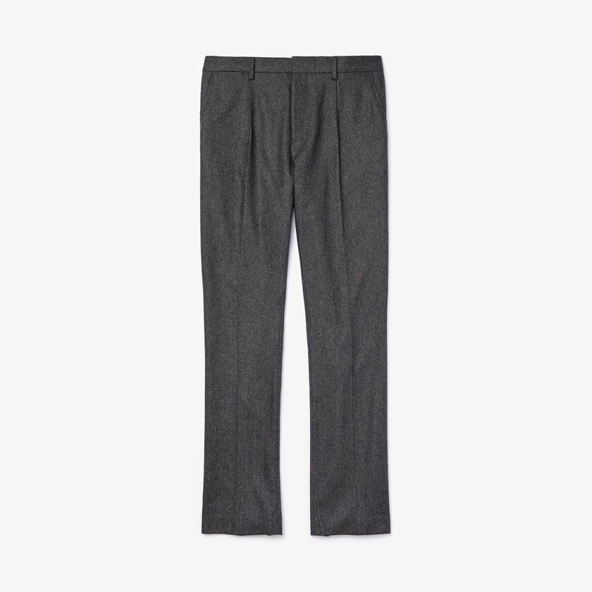 Calças Lacoste Masculino Cinzentas Cinzentas Virgin Wool And Cashmere Blend Pleated Chino EZ8-03200S5