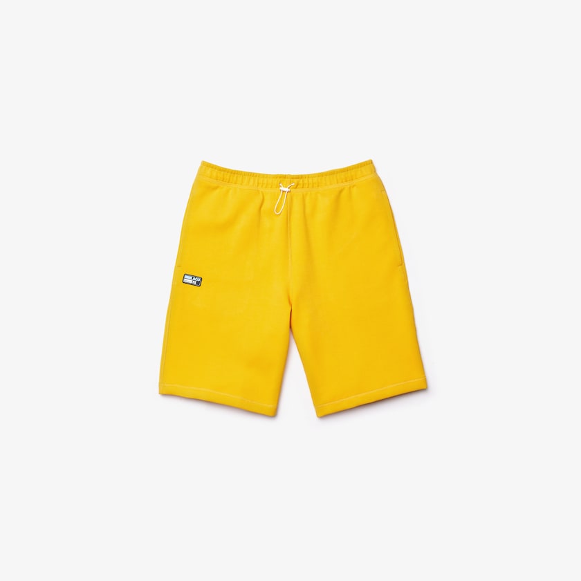 Calção Lacoste Masculino Amarelas Cotton Blend Badge Bermuda DE5-47194Q0