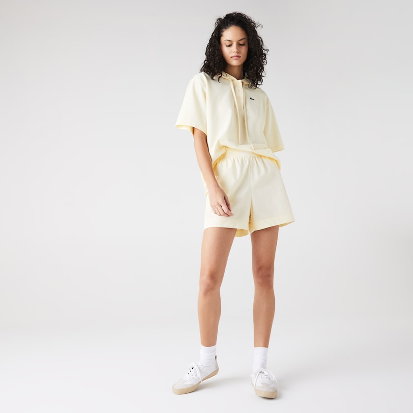 Calção Lacoste Feminino Amarelas Light Cotton Poplin DB7-80878O0