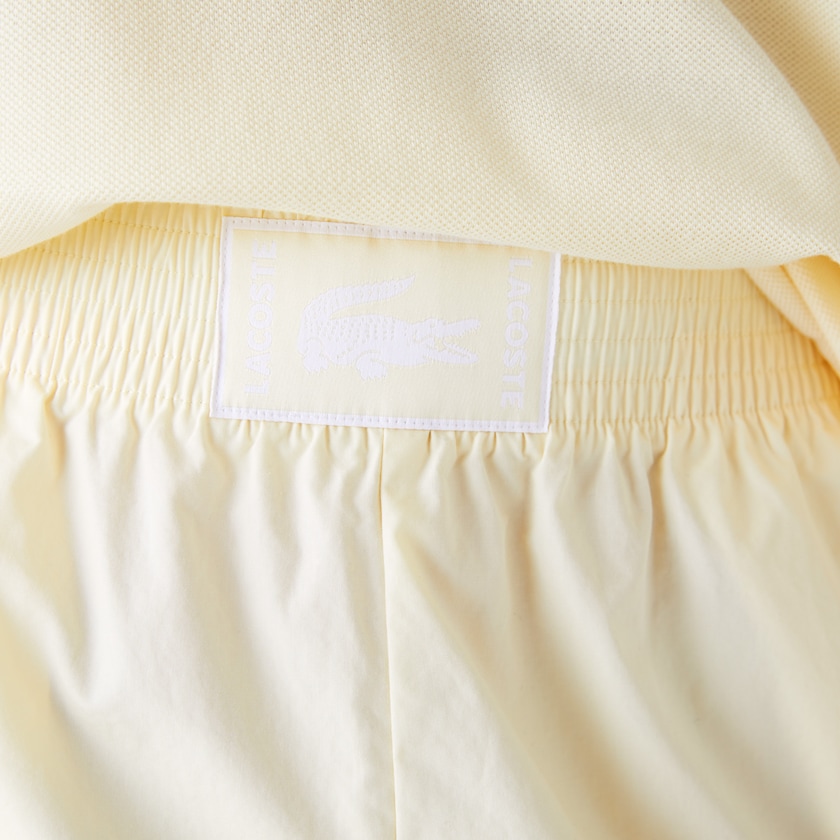 Calção Lacoste Feminino Amarelas Light Cotton Poplin DB7-80878O0