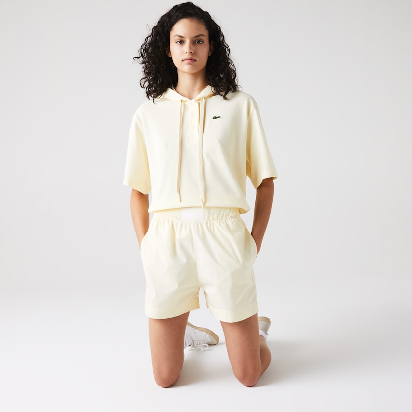 Calção Lacoste Feminino Amarelas Light Cotton Poplin DB7-80878O0