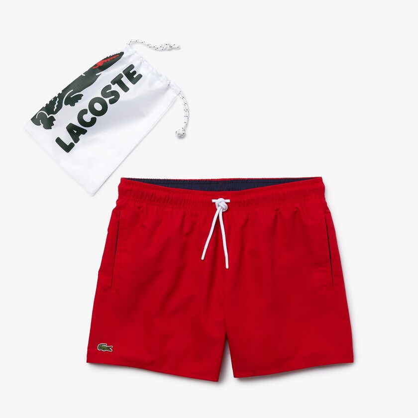 Calção Lacoste Masculino Vermelhas Azul Marinho Azuis Light Quick-Dry Swim RG6-15441F0