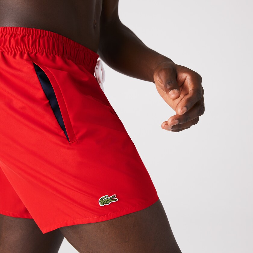 Calção Lacoste Masculino Vermelhas Azul Marinho Azuis Light Quick-Dry Swim RG6-15441F0