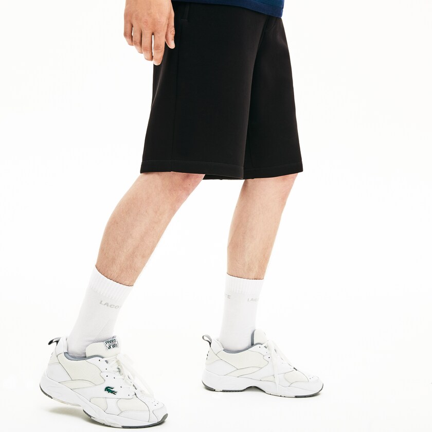 Calção Lacoste Masculino Pretas Motion Stretch Cotton Bermuda GA1-91519X5